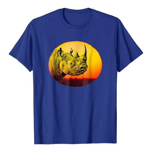 black-rhino-at-sunset-tshirt